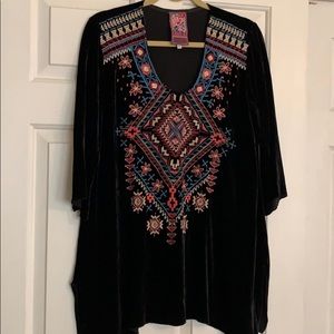 Johnny Was velvet tunic